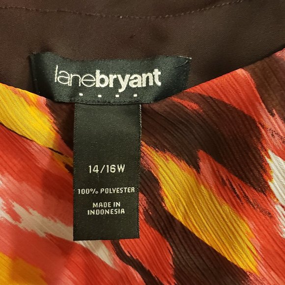 Women's Top Lane Bryant 14/16 Multicolor Sleeveless Frilly Layers - Picture 2 of 6